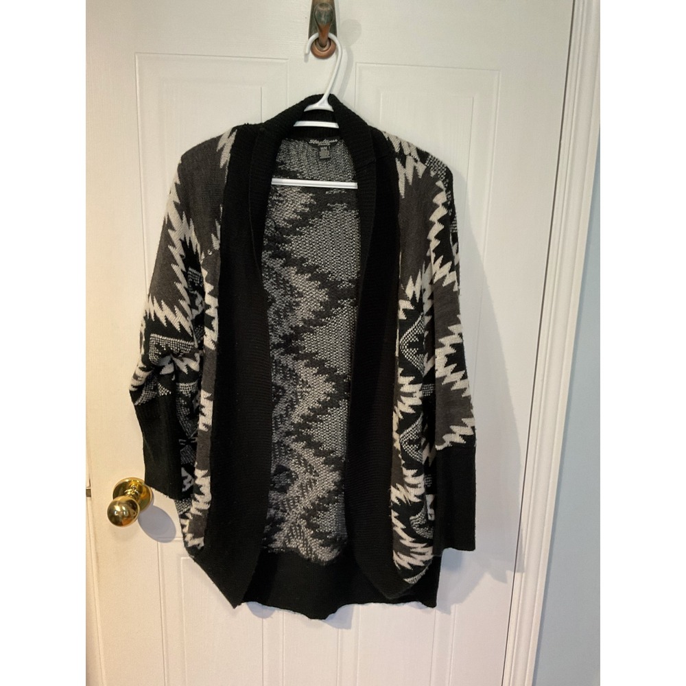 Streetwear Society Cardigan Womens M Gray Excellent Geometric Tribal Sweater